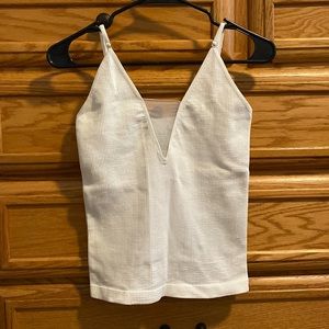 Free People Intimately Women’s Ribbed Come Around Cami Sheer Deep V Neck Tank